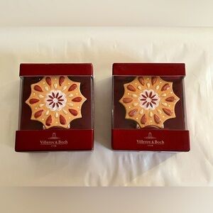 Villeroy&Boch Star Candle Holders Ginger Fancy Boxed